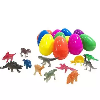 Пасхальные яйца с игрушками внутри, 12 шт. Пасхальные фаршированные яйца Пасхальная тематическая вечеринка Подарки для пасхальных яиц Игра One Size