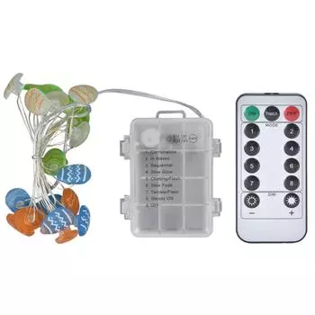 Пасхальные украшения гирлянды теплый свет IP44 водонепроницаемые светодиодные пасхальные яйца гирлянды с 8 функциями Mod 2m / 6.6ft 20 Lights