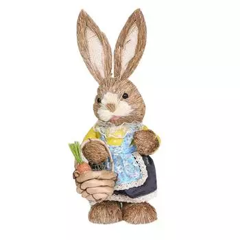 Пасхальные украшения имитация соломенного кролика зайчика прекрасный изысканный праздничный декор принадлежности для детей синий