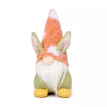 Пасхальные украшения Пасхальный безликий карликовый кролик Кукла Бытовые настольные украшения для подруг детей Orange hat