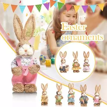 Пасхальные украшения в виде кролика. Украшение дома. Украшение торгового центра. Украшение сада. B