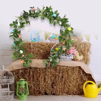 Пасхальные Яйца Гирлянда Висячие Украшения Венок День Ремесел 180cm