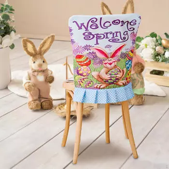 Пасхальный чехол на спинку стула протектор декор прочный модный чехол на сиденье для Style B
