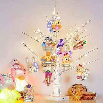 Пасхальный держатель денег Yousheng, деревянный держатель денег в виде кролика, подвесной держатель для денег, подарочная карта для праздничных подарков, украшения стола в виде денежного дерева J