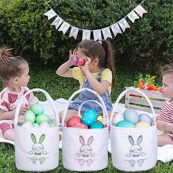 Пасхальный Хэллоуин кролик бочка и сумка для хранения