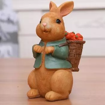 Пасхальный кролик фигурка модель игрушка кролик кукла декор очаровательный внешний вид реалистичное милое животное кролик фигурка орнамент розовый