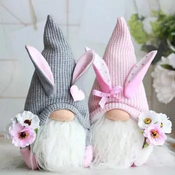 Пасхальный кролик гном безликий карлик кролик кукла пасхальный подарок дети своими руками счастливой пасхальной вечеринки морковный кролик украшение дома