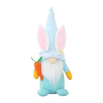 Пасхальный кролик Гном Ручной работы Кролик Плюшевые игрушки для кукол Украшения Дети Пасхальный декабрь жёлтый