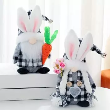 Пасхальный кролик гномы плюшевый пасхальный гном подарок праздничное украшение дома фигурка милые украшения эльфа ручной работы Tomte шведский гном