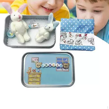 Пасхальный кролик игрушка для кармана, декоративная часть праздников, подарок детям синий