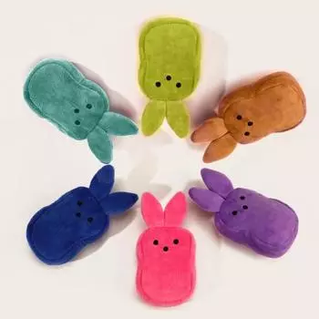 Пасхальный кролик, кошелек для монет, мягкий плюшевый маленький портативный милый красочный кролик, держатель для монет, сумка для хранения, кошелек, праздничный подарок, вечерние сувениры розовый