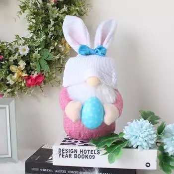 Пасхальный кролик, кукла-яйцо, украшение, милая кукла без лица, старик, украшение с кроличьими ушами D2-18 Rabbit Ears