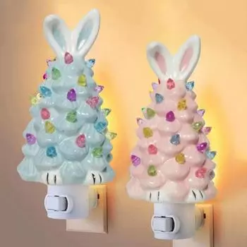 Пасхальный кролик, лампа на дереве, смоляная машина-кролик, мигающая декоративная лампа, светодиодная подсветка, фигурка животного, статуя, скульптура, весеннее пасхальное украшение для рабочего стола