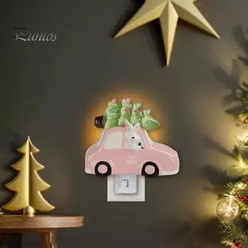 Пасхальный кролик, лампа на дереве, смоляная машина-кролик, мигающая декоративная лампа, светодиодная подсветка, фигурка животного, статуя, скульптура, весеннее пасхальное украшение для рабочего стола C