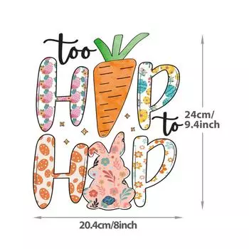 Пасхальный кролик Нашивки с буквами Кролик своими руками Парчи Ropa Термопресс Аппликация Наклейки для одежды Толстовки Футболки Нашивки с термонаклейками