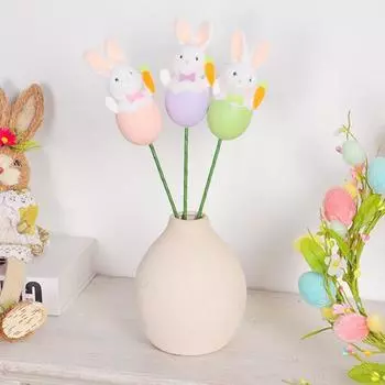 Пасхальный кролик, плюшевая фигурка кролика в яичной скорлупе, украшение для пасхального яйца B