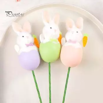Пасхальный кролик, плюшевая фигурка кролика в яичной скорлупе, пасхальное яйцо, кролик, украшение для домашнего праздничного декора, принадлежности для вечеринок A
