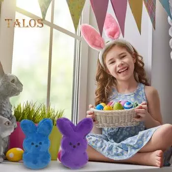 Пасхальный кролик плюшевая игрушка мягкая мягкая игрушка милая ручная работа сувенир кролик кукла для детей пасхальная корзина наполнители подарки оранжевый