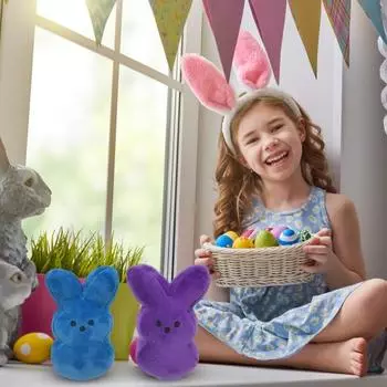 Пасхальный кролик плюшевая игрушка мягкая мягкая игрушка милая ручная работа сувенир кролик кукла для детей пасхальная корзина наполнители подарки светло-зеленый