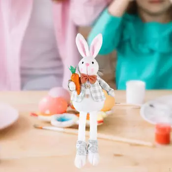 Пасхальный кролик плюшевая игрушка в подарок, декоративная мягкая игрушка для гостиной и спальни Green Clothing