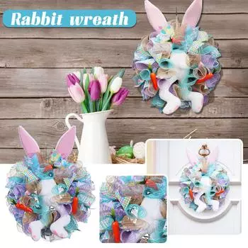 Пасхальный кролик подвеска дверь гирлянда украшение для вечеринки реквизит One Size синий