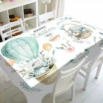Пасхальный кролик, яйцо, прямоугольная скатерть, устойчивая к пятнам, весна, домашний декор для вечеринки, скатерть, коврик для пикника, свадебный декор 40x70cm15x27inch