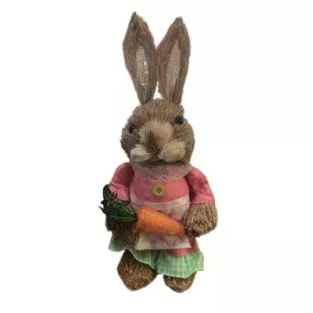 Пасхальный кролик-симулятор домашнего сада, кролик, украшение, креативный соломенный кролик