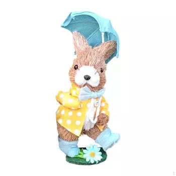 Пасхальный кролик статуэтка подарок настольное украшение кролик статуя сад для патио микро Male Rabbit