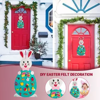 Пасхальный кролик своими руками для детей настенные украшения с орнаментом One Size