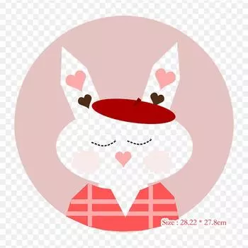 Пасхальный кролик, термопереносная печать, виниловые нашивки, наклейки для одежды, аппликации «сделай сам», моющиеся нашивки