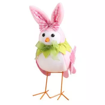 Пасхальный кролик, ухо птицы, украшение, креативная милая птица, животные, игрушки, декор для дома и комнаты розовый