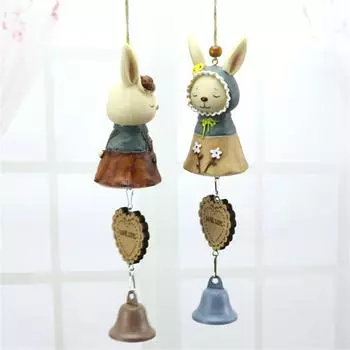 Пасхальный кролик ветряная музыка для помещений подвесные ветряные колокольчики декоративные поделки подвеска для сада балкона наружного двора окна