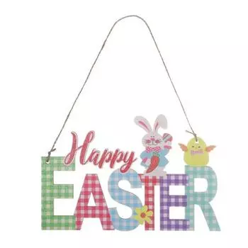 Пасхальный кулон, кролик, яйцо, гном, дверная вешалка, деревянное пасхальное подвесное украшение для праздничного украшения дома A