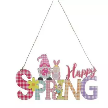 Пасхальный кулон, кролик, яйцо, гном, дверная вешалка, деревянное пасхальное подвесное украшение для праздничного украшения дома B