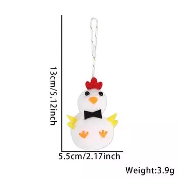 Пасхальный мультяшный красочный цыпленок плюшевые украшения для подвешивания на праздничное дерево своими руками White Chick