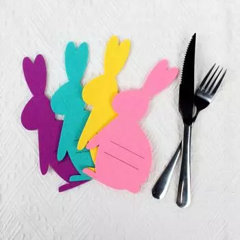 Пасхальный набор столовых приборов из 4 предметов: нож и вилка One Size