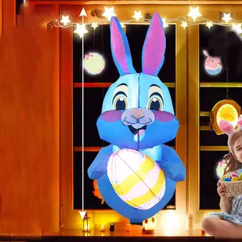 Пасхальный надувной кролик фото реквизит 3.3 фута для внутреннего и наружного сада дома