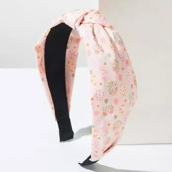 Пасхальный ободок для головы Тканевый с принтом кролика Узел Простой ободок Маленький свежий Праздничный аксессуар для волос One Size