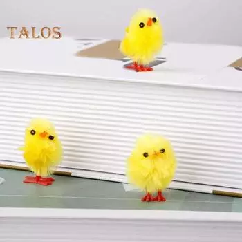 Пасхальный плюшевый цыпленок Желтый пушистый цыпленок Украшение Плюшевая игрушка Пасхальный цыпленок для детей Сделай сам Украшения для пасхальных яиц Наполнители для пасхальных корзин A