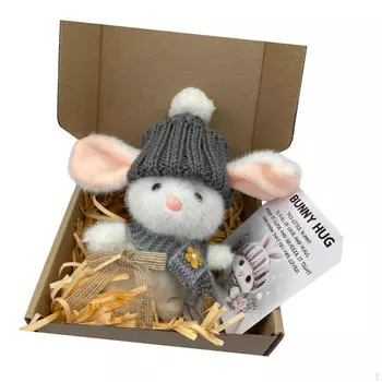 Пасхальный подарок Мини Кролик Кукла Украшение Сувениры для вечеринок Игрушка Ремесла Сцена Макет День рождения Домашний Декор Мягкая игрушка серый