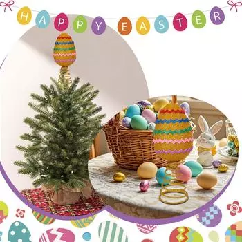 Пасхальный реквизит, яйца, украшения для верхушки дерева, забавные плюшевые ушки One Size