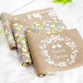 Пасхальный стол флаг орнамент скатерть милый подставка для столовых приборов фестиваль мультфильм узор декоративные украшения для дома принадлежности