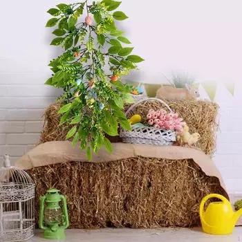 Пасхальный сувенир, сезонное украшение, гирлянда, виноградная лоза, искусственное яйцо для дома