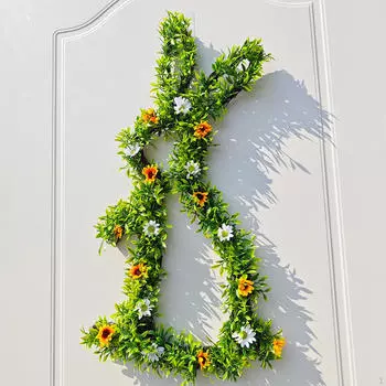 Пасхальный весенний венок гирлянда подвесное украшение 60x33 см праздничные принадлежности для крыльца, спальни,