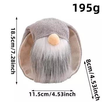 Пасхальный Заяц Длинные Уши Кукла Украшение Креативная Безликая Кукла Эльф Украшения для Вечеринки D1-13 Grey Rabbit