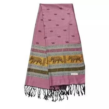 Пашминовый шарф: элегантный, мягкий, универсальный - Кашемир и тайский шелк цвета старой розы - Высококачественный продукт из Таиланда 70x180 ярко-розовый