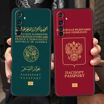 Паспорт Алжира и России для Realme 11 10 9 8 5G 7 6 GT2 Pro Plus C21 C11 C25 C35, мягкий чехол для Realme GT Neo 2 3 3T, чехол для телефона Realme C35