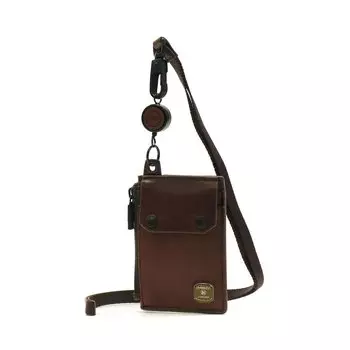 Pass Case HABIT SHOULDER SERIES WATER PROOF JES LEATHER PASS CASE Pass Case CHOCO Chocolate [Assobu]