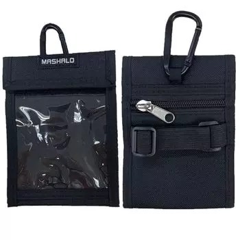 Pass Case MASHALO Ticket Holder Ski Snowboard BLACK MP-601