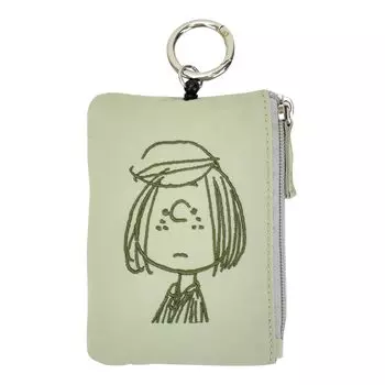Pass Case Pass Case with Reel Carabiner Key Case Coin Purse Face Ladies Commuting to School Travel Adults Students Children Cute Character 0441
